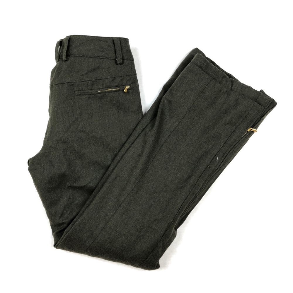 Erin Snow Women's Pants Size 6 Olive Green Wool